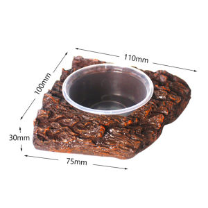 Reptile Food Water Bowl Reptiles Drinking Watering Bowl Amphibians Feeding Feeder Dish for Leopard Gecko Spiders Turtle Snake