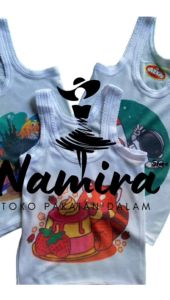 AZKA - 12 Pcs Kaos Singlet sablon Daleman Anak Laki / Perempuan Bahan Adem dan Lembut Gratis Ongkir