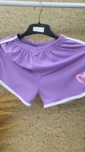 Zisel Store Hotpant Wanita Love Korean Hotpants Celana Pendek Wanita Fit Karet Rayon Shorts Kulot Santai