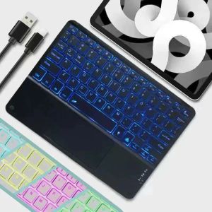 Backlit Bluetooth Keyboard with Touchpad For iPad 11th 2025 A16 Air 13 Air11 M3 2025 Pro 11 Touch Keyboard For Samsung A9 S10