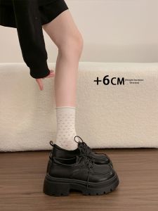 MIFULIAN | Leather Shoes British Style Lace-up Black Thick Sole Coarse Heel 2026 Spring and Autumn New