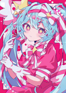 Bandai | Oil Painting Anime Anime H-Hatsune M-Miku Maid Modern Wall Decor for Living Room Bedroom Perfect Gift No Frame