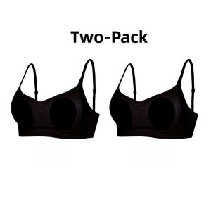 Miiow | Wireless Vest Top Womens Small Chest Illusion Anti-Sagging Invisible Comfortable Cool Feeling Bra V-Neck Fixed Strap Back Four Buckles