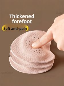 FASHEHAN | Thickened Half Size Shoe Insoles Pig Skin High Heels Sandals Anti Slip Sweat Absorbent Comfortable For Front Foot Pad