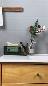 Tissue Box Luxury High End Acrylic Multifunctional Storage Organizer with Remote Control Holder for Living Room Home Office Hotel Desktop Coffee Table Decorative Household