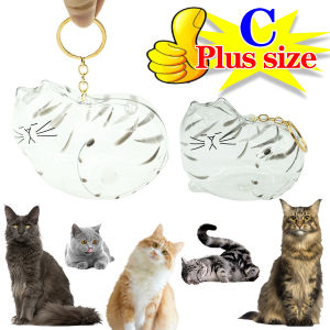 2PCS/Set Plus BigCat Hair Keepsake Box 2 Sizes Memorial Pet Hair Storage Capsule for Cat Lovers DIY Loss Grieving Pendant Gift