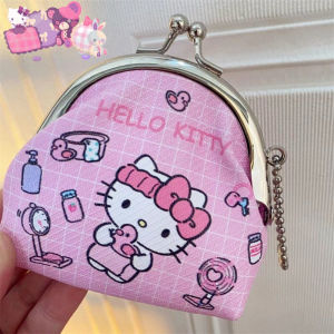 ZEEMIN Christmas Hello Kitty Coin Purse Kawaii Sanrio Bag Cartoon My Melody Kuromi Pu Purse Cute Cinnamoroll Keroppi Pochacco Bags Women Gifts
