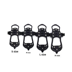 Stainless Steel Crampons Non Slip Shoe Cover Silicone Winter Outdoors Hiking Spike Snow Mountain Handy Gadget Ice Chain Shoes Ice Catch