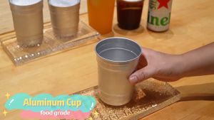 Aluminium Cups 350ml Infinite Recyclable Sturdy Hold Retain Cold Drinks Longer for Any Party Event