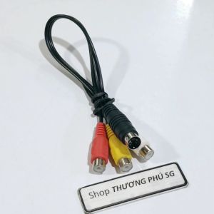 Cáp S Video ra AV / S Video 4 Pin ra 3 AV Cái - Cáp dài 25Cm