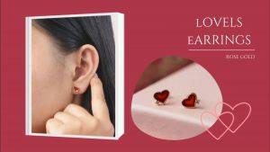 DAVINA Ladies Lovels Earrings Rose Gold Color Sterling Silver 925 - Anting Wanita Perak S925