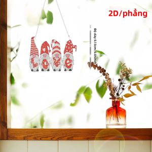 1 Bộ Tranh Gắn Đá Họa Tiết Giáng Sinh Phẳng 2D Số Nhà Chất Liệu Acrylic Trang Trí Cần Thiết Cho Ngày Giáng Sinh