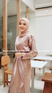 CLARA DRESS GAUN SATIN KAFTAN MUSLIMAH GAMIS TERBARU
