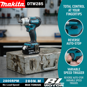 Makita | Makita DTW285 18V Cordless Impact Wrench LED Light 280Nm Brushless 3-Speed For Makita 18V Battery DIY