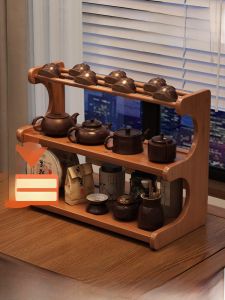 Multi-Layer Desktop Tea Cup Organizer Rack Small Tea Set Arrangement Office Desk Coffee Cup Display Shelf Economic Type