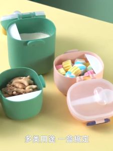 Mamibayi Tempat susu bubuk bayi kotak susu motif dino 400/800ml