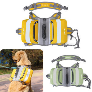 Oxford Fabric Double Snack Bag Pet Supplies Outdoor Dog Backpack Medium Large Dog Tactical Bag Waterproof Reflective Saddle Bag