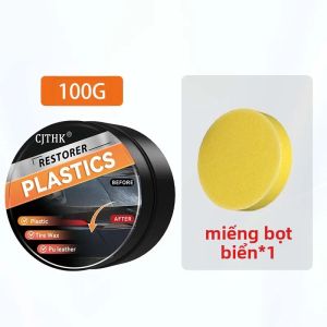 Dung Dịch Phủ Bóng Nhựa Ô Tô Làm Mới Nội Thất Da & Nhựa Màu Đen Bóng 30ml/50ml/100ml CJTHK Chăm Sóc Nhựa & Cao Su