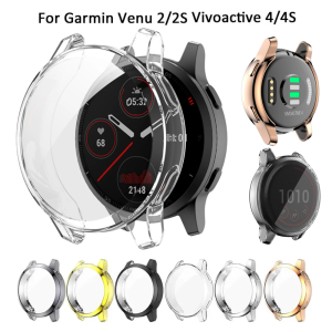 Protective Case For Garmin Venu 2 2S Smart Watch TPU Plating Protection Frame For Vivoactive 4 4S Bumper Accessories No Glass