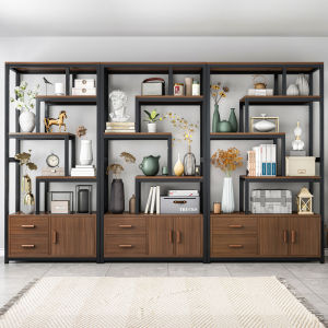 Office Iron Storage Rack Multi-Layer Storage Rack Living Room Entrance Partition Sofa Back Wall Scandinavian Bookshelf Floor