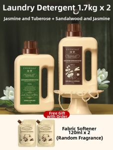 LYCOCELLE | Long-lasting Scent Detergent with Stain Removal Antimicrobial Mite Repellent and Color Protection 1.7kg