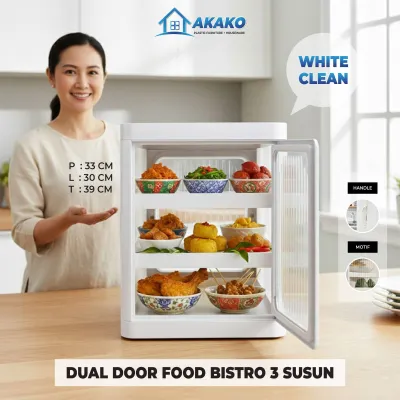 Nnados Food Cabinet Bistro Susun 4 Lemari Kabinet Penyimpanan Multifungsi Rak Lemari Makanan Tempat Kosmetik