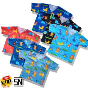 Baju Bayi Premium Lengan Pendek / Baju bayi Motif Printing / Baju bayi newborn 0-4 bulan/ isi 3 pcs / 6 pcs Best Quality