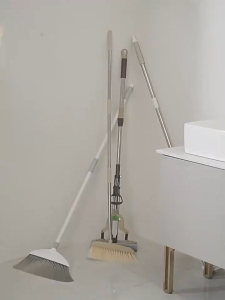 Mop holder Cleaning tool storage rack Cleaning tool storage rack Floor mounted mop holder Hanging cleaning tool rack