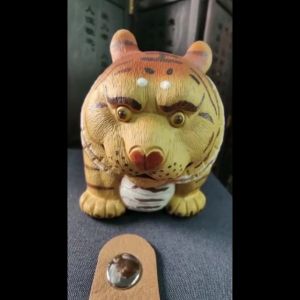 Rare - Only 1 piece - Tea Toy / Hand Toy Purple Clay Tiger with gift box - Ready Stock in Singapore