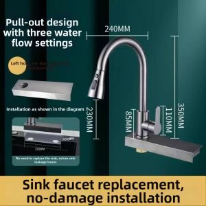 Pull-out Waterfall Faucet Cover Plate