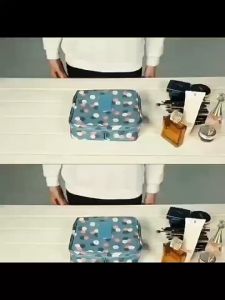 กระเป๋าเก็บเครื่องสำอางค์ มีซิป กันน้ำ พกพาง่าย