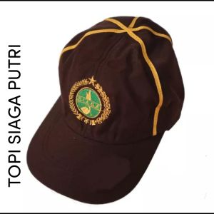 topi siaga putra&putri /topi Pramuka putra dan putri belakang pakai karet