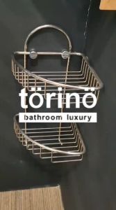 torino Bathroom Accessories Wall Mounted Stainless Steel 304 Double Conner Basket 篮子