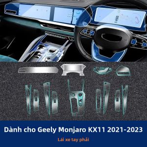Geely Monjaro KX11 2021-2023 TPU Bảo Vệ Nội Thất Ô Tô Phim Chống Trầy Xước Tự Động Dán Trong Suốt Phụ Kiện