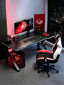 OYIla | Modern Minimalist PC Desk with Clampable Arm Dual Monitor Support for Gaming E-sports