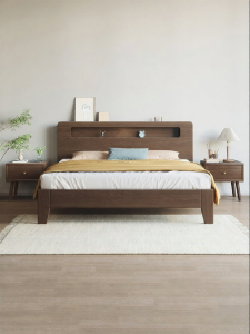Oak Solid Wood Double Storage Bed 1.8m