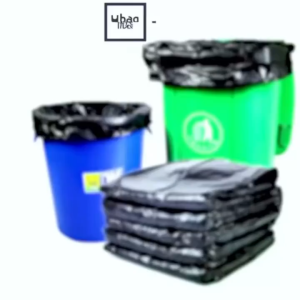 50 bags/set thickened disposable garbage bags black with thickened inner lining sturdy and durable