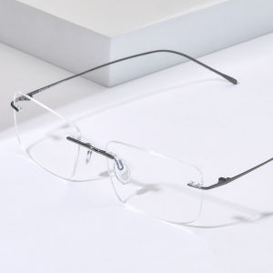 FONEX B Titan Kính mắt khung người đàn ông thiết kế thương hiệu dáng vuông không viền kính phụ nữ không Khung chất lượng cao siêu nhẹ trọng lượng kính mắt cho mắt 85870