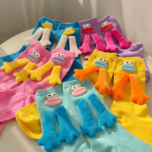 Womens Japanese Korean Hand Sock Cute Sausage Mouth Dopamine Girls Calf Stockings Sweet Baby Comfortable Nice Mid-tube Socks