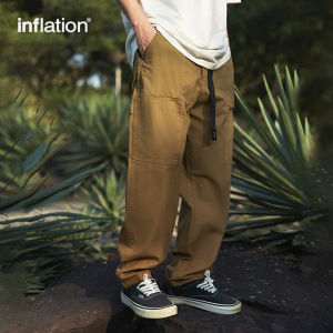 INFLATION brand mens youth patchwork straight leg pants for spring/summer 2024 trendy brand new street loose casual wide leg pants