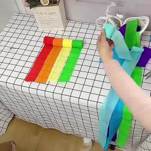6Pcs Vibrant Pastel Paper Ribbon Rolls Soft Colors Elegant Crepe Paper Streamers for Birthday Wedding Party Decor Crafting Celeb