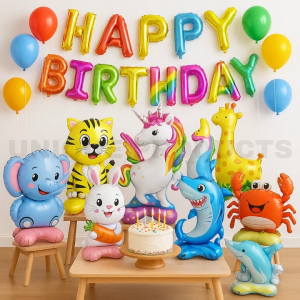 Small Base Standing Foil Balloons Animal Dino Allien Belon Berdiri Foil Haiwan (Tapak Kecil)