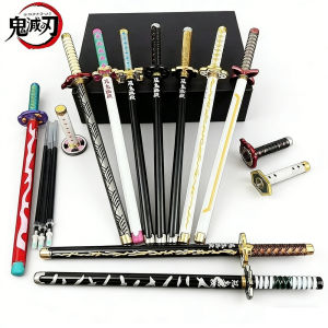 Bandai | Anime Demon Slayer 20cm Signature Pen Mitsuri Shinobu Alloy Real Size Ballpoint Pen Anime Character Office Supplies Gifts