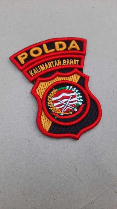 LOGO POLDA KALIMANTAN BARAT + PONTIANAK BORDIR TIMBUL