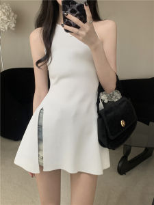 French Chic Mid-Length Knitted Tube Top Womens Outerwear Summer Sleeveless Vest Fashionable Trendy Style Commute Friendly