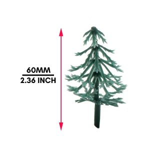 30pcs Miniature Plastic Pine Tree Model Green Trees for Diy Dioramas Train Railway Scenery Dollhouse Landscape Decoration