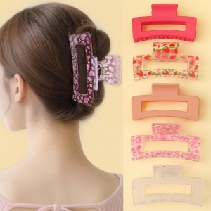 กรงเล็บผมสี่เหลี่ยมลายหัวใจสตรอเบอร์รี่หลากสีหรูหราและน่ารัก 5 สีเหมาะสําหรับเด็กผู้หญิงที่ต้องมีสําหรับผู้หญิงทันสมัย