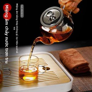 Bộ ấm chén thủy tinh chịu nhiệt dày