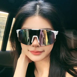 JN IMPRESSION Outdoor Mountaineering Large Frame Personality Mercury Reflective Sunglasses Mens Womens Hip Hop Decorative Sunglasses