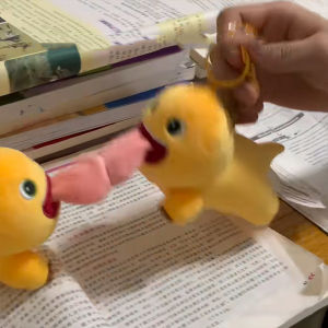 Stuffed Plush Animals Dinosaur Toys Magnetic Suction Big Tongue Fun Pendant Key Bag Lovers Doll Cute Plush Toys Children Gifts